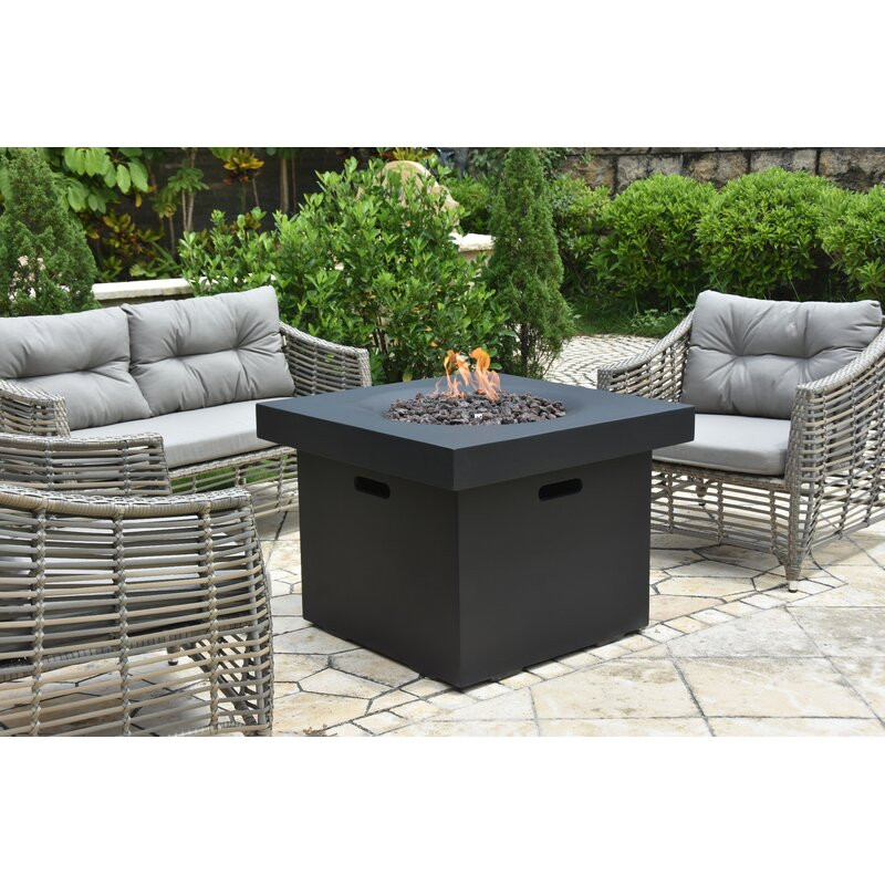 Brunhilde Copper/Stainless Propane Fire Pit Table