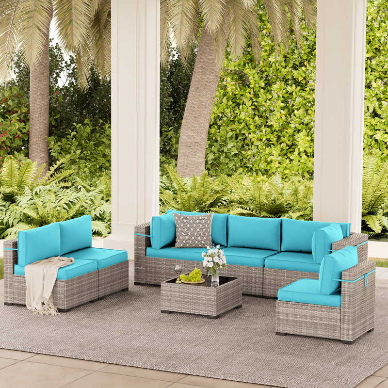 Cawanna 6 - Person Outdoor Seating Group with Cushions