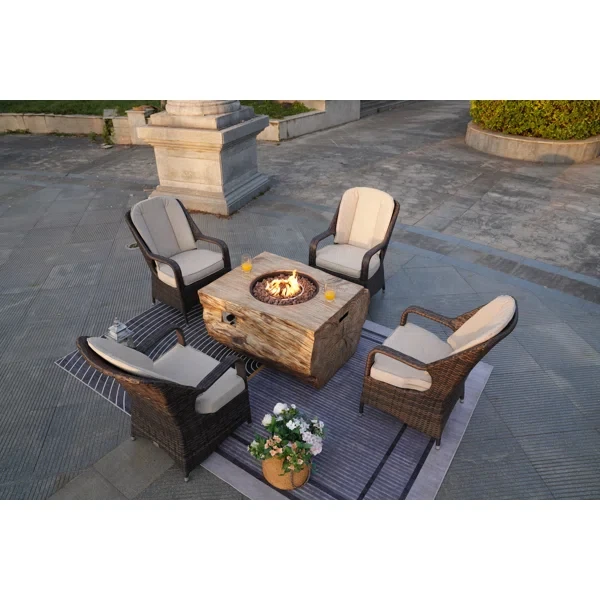 Algird 4 - Person Outdoor Seating Group with Cushions