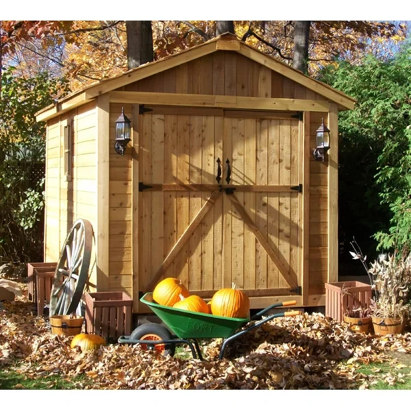 8 ft. W x 12ft D SpaceMaster Cedar Wood Storage Shed