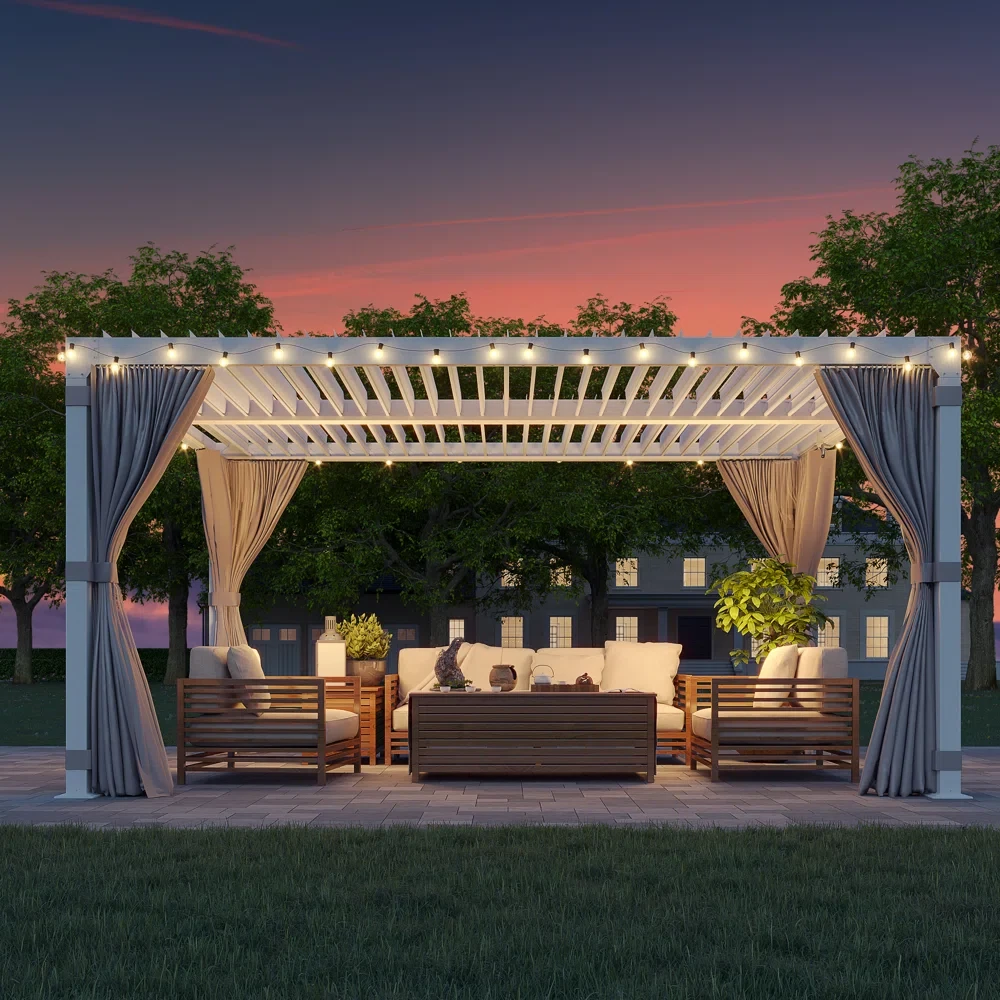 12 Ft. W x 10 Ft. D Aluminum Storage Pergola