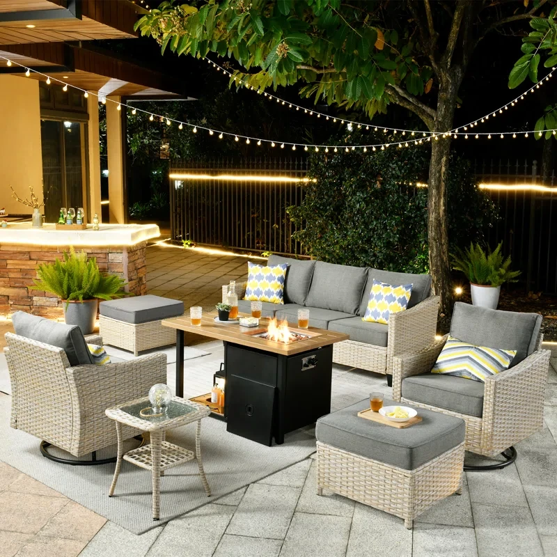 Almenia 6 - Person Outdoor Seating Group with Cushions