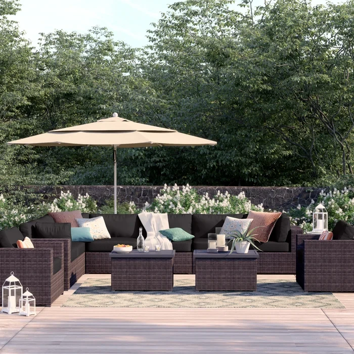 Anishia 8 - Person Outdoor Seating Group with Cushions