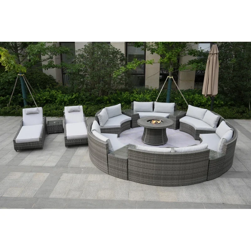 Areefa 14 - Person Outdoor Seating Group with Cushions