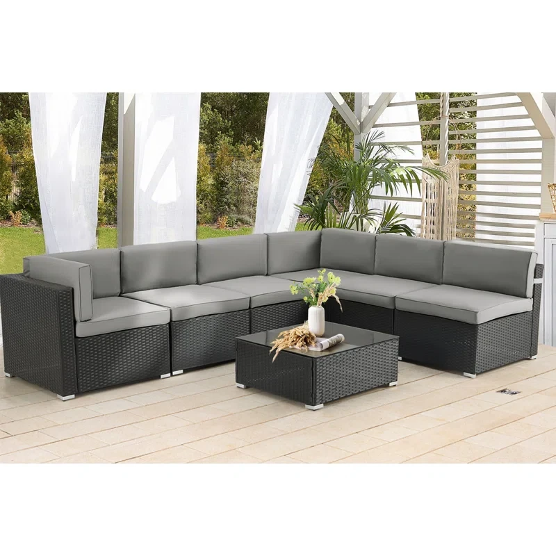 Saval 6 - Person Outdoor Seating Group with Cushions