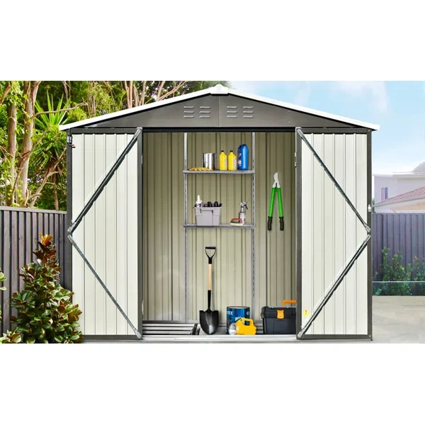 8 ft. W x 6 ft. D Metal Storage Shed