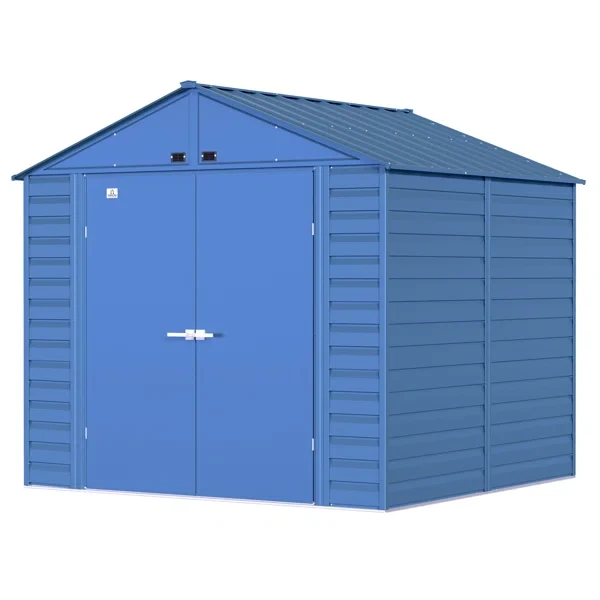 8 ft. W x 8 ft. D Galvanized Steel Storage Shed