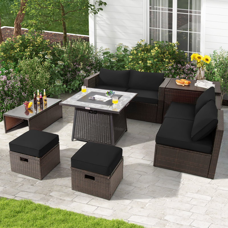 Saabir 6 - Person Outdoor Seating Group with Cushions
