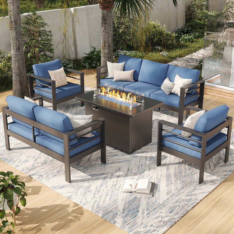 7 - Person Outdoor Seating Group With Cushions