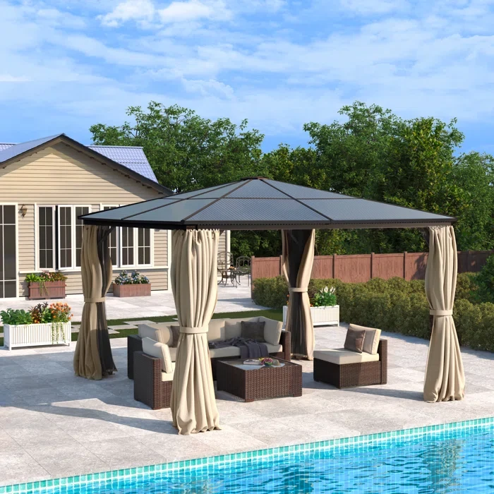 10 Ft. W x 10 Ft. D Aluminum Patio Gazebo