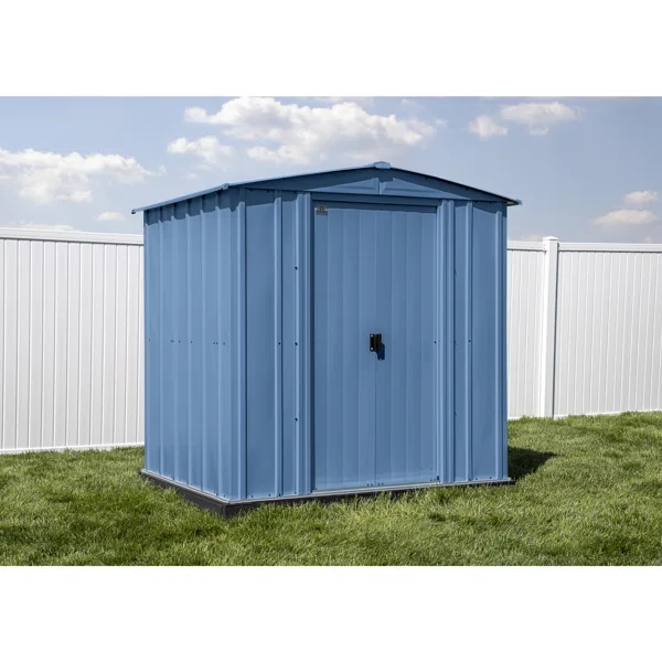 6 ft. W x 5 ft. D Galvanized Steel Storage Shed