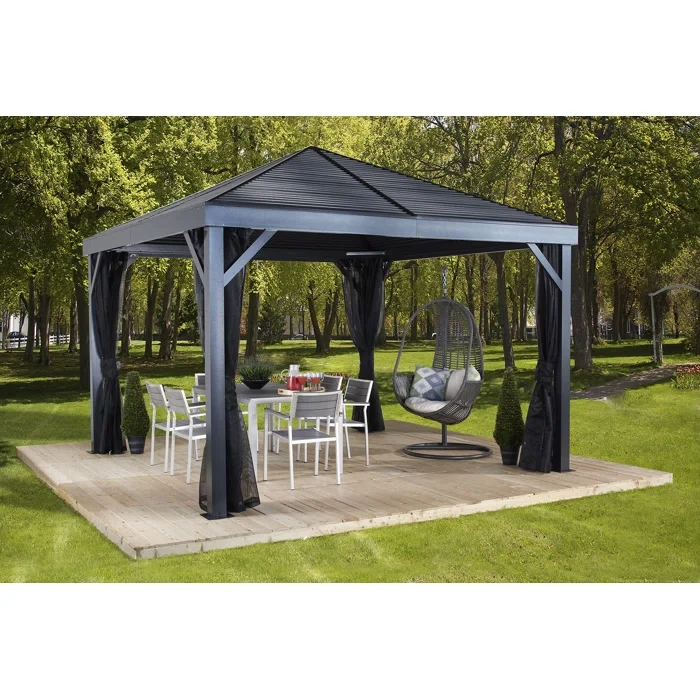 South Beach 12 Ft. W x 12 Ft. D Aluminum Patio Gazebo