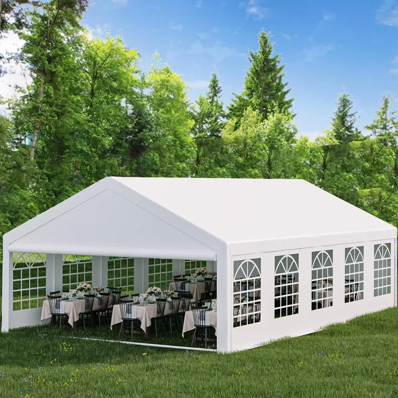 235.2" H x 471.6" W x 129.6" D High - Density Polyethylene (HDPE) Party Tent