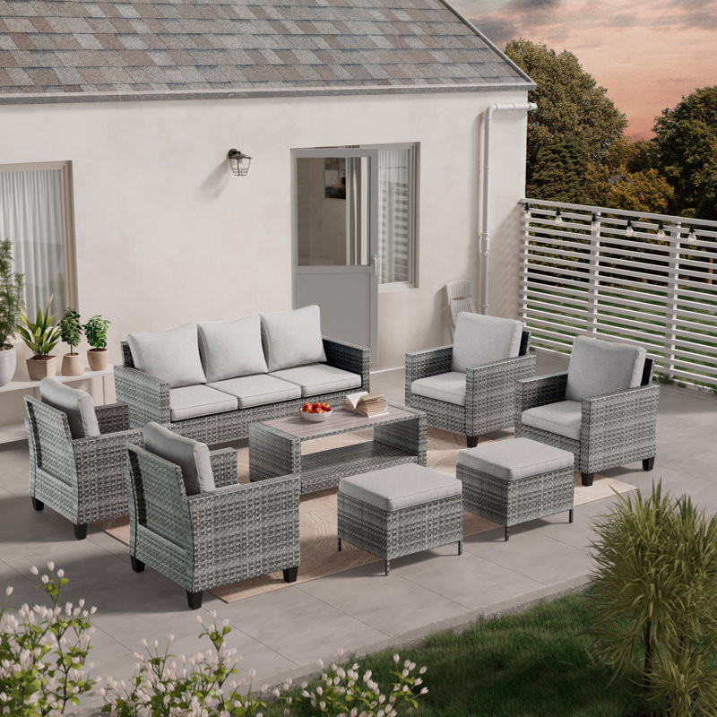 Delreal 7 - Person Outdoor Seating Group with Cushions