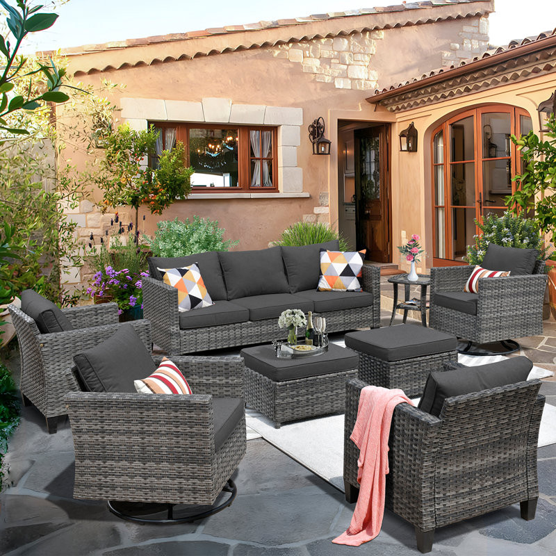 7 - Person Outdoor Seating Group with Cushions