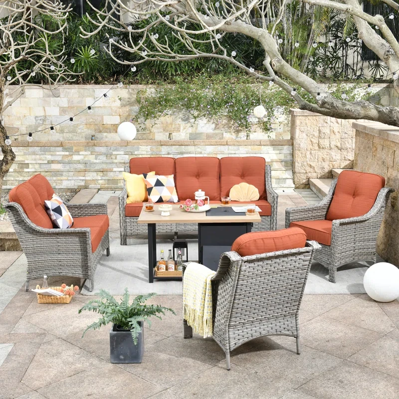 Kremmling 7 - Person Outdoor Seating Group with Cushions