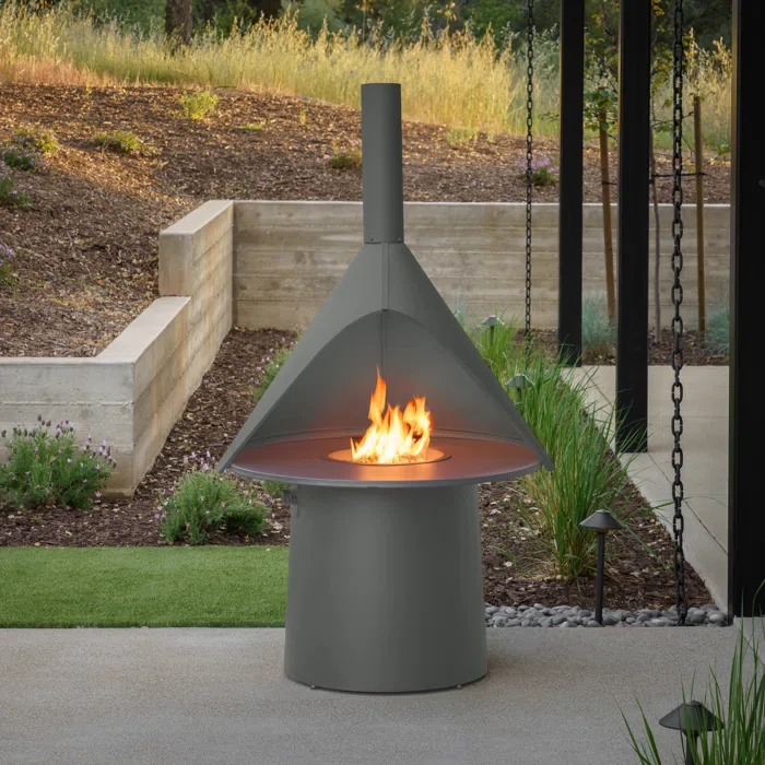 73.43'' H Aluminum Propane Outdoor Chiminea