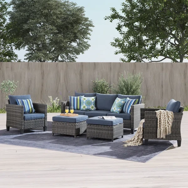 Allcot 5 - Person Outdoor Seating Group with Cushions