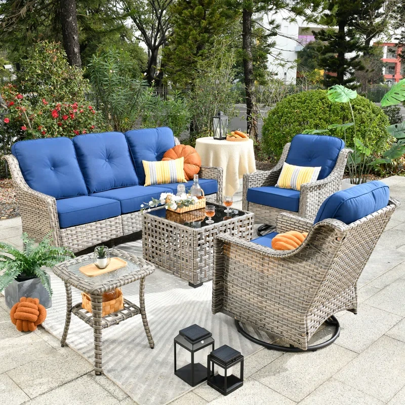 Daliya 5 - Person Outdoor Seating Group with Cushions