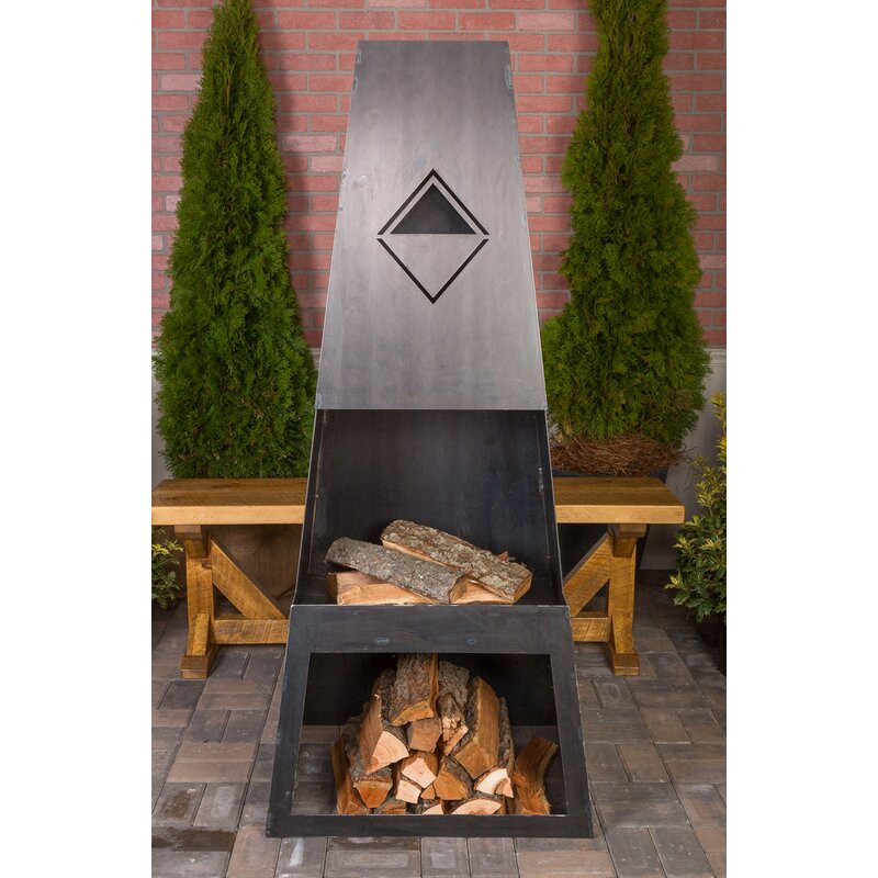 Dillonvale Ember Max 66" Tall Outdoor Fireplace