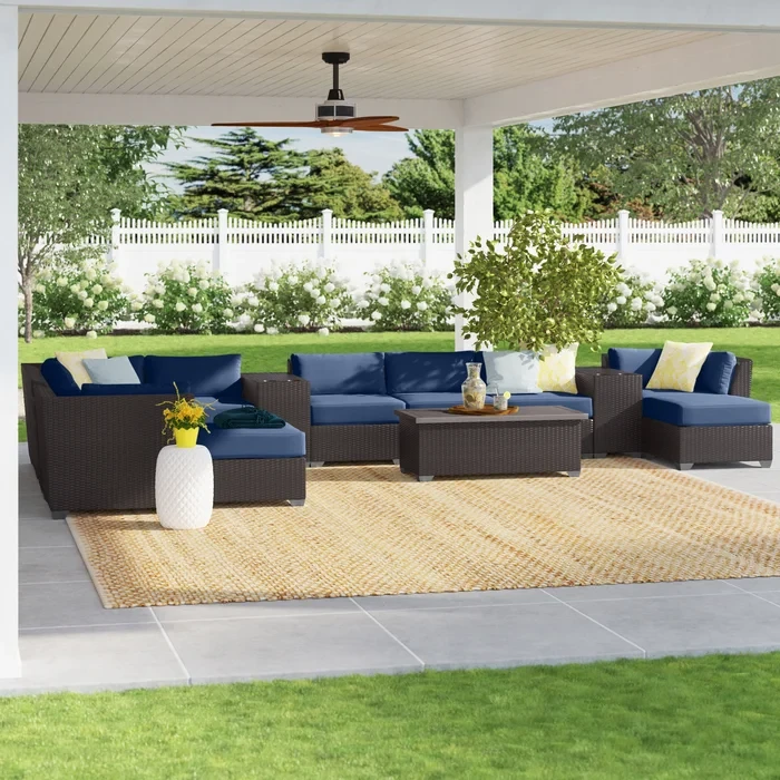 Anastase 9 - Person Outdoor Seating Group with Cushions