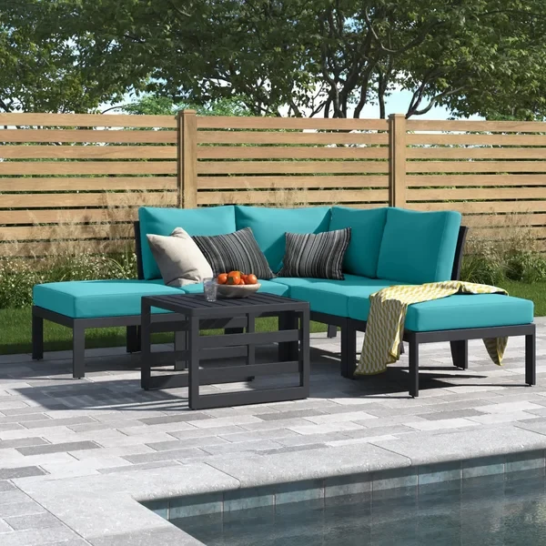 Analyssia 4 - Person Outdoor Seating Group with Cushions