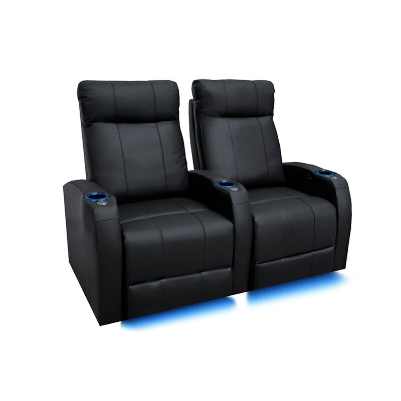 Leather Home Theater Seating with Cup Holder