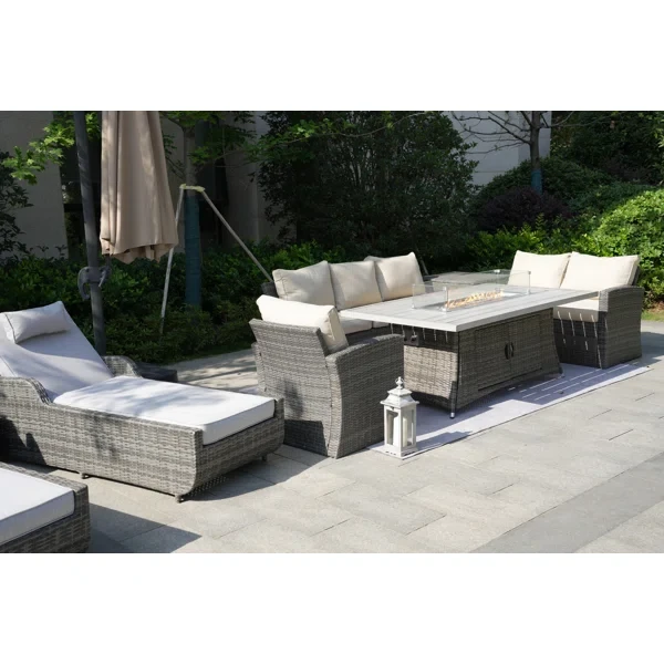 Alseepa 8 - Person Outdoor Seating Group with Cushions