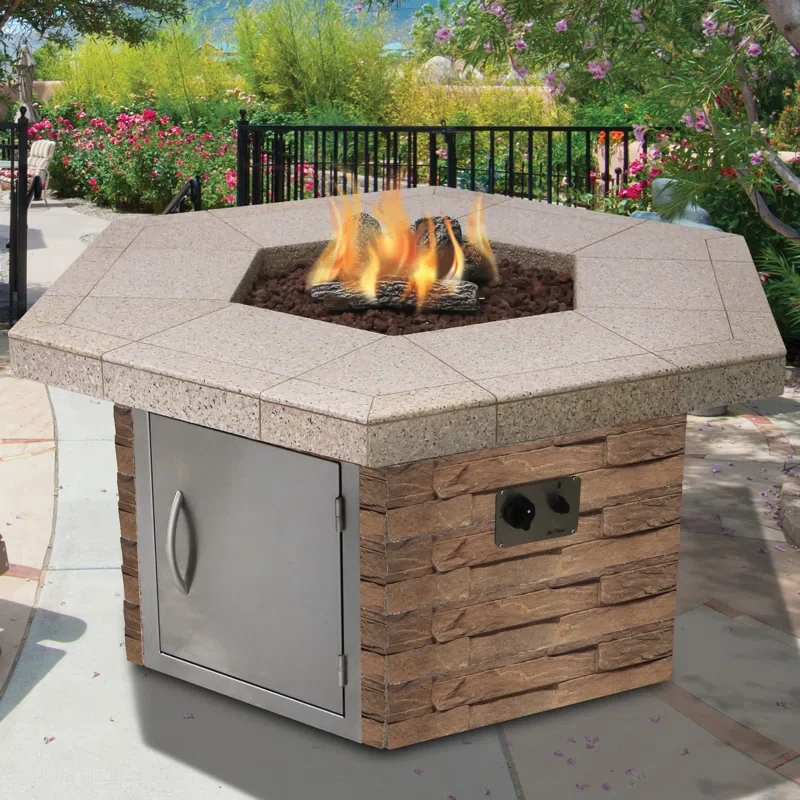 25" H Propane Outdoor Fireplace