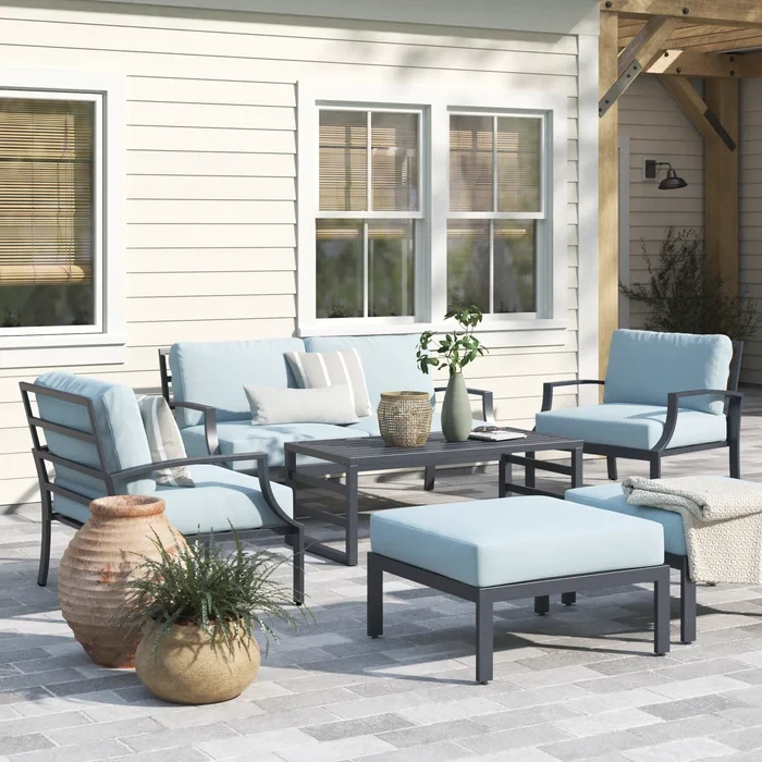 Analyssia 5 - Person Outdoor Seating Group with Cushions