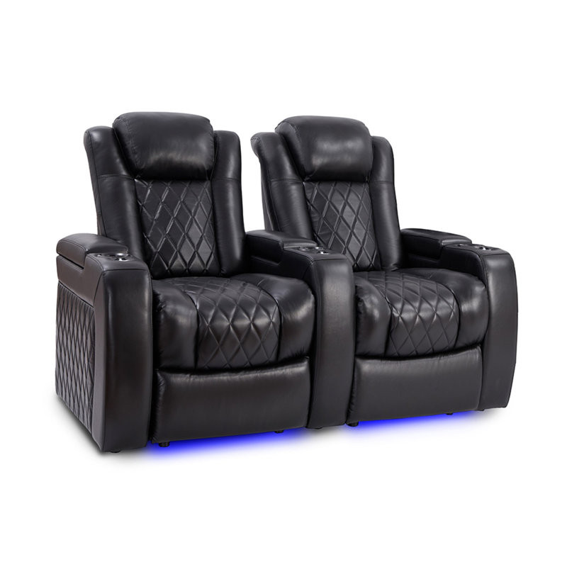 Leather Home Theater Seating with Cup Holder