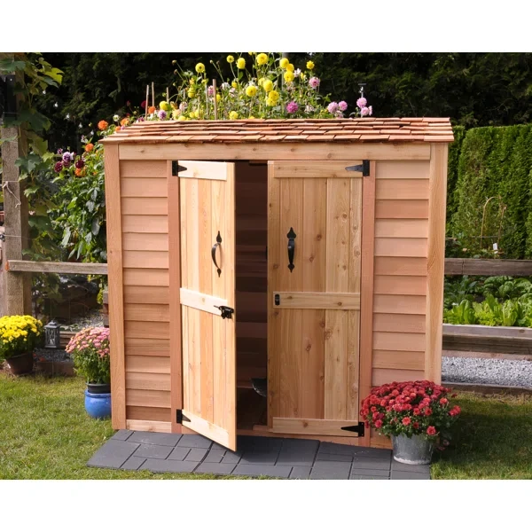 6 ft. W x 3 ft. D Grand Garden Chalet Cedar Wood Tool Shed