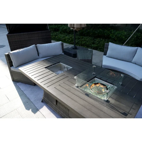 Aliaksey 6 - Person Outdoor Seating Group with Cushions