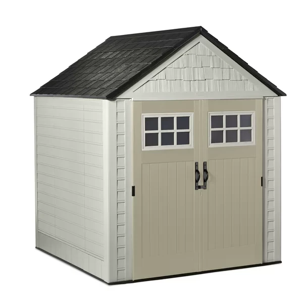 7 ft. 3 in. W x 7 ft. 3 in. D Plastic Storage Shed