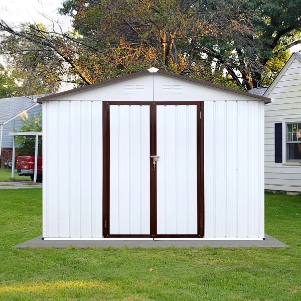 10 ft. W x 8 ft. D Metal Storage Shed