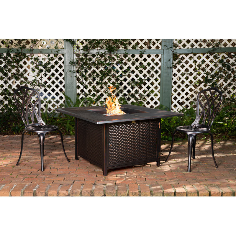 Littoral Aluminum Propane Gas Fire Pit Table