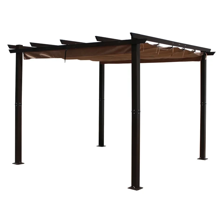 Patson 9' 10'' W x 9' 10'' D Aluminum Pergola with Canopy