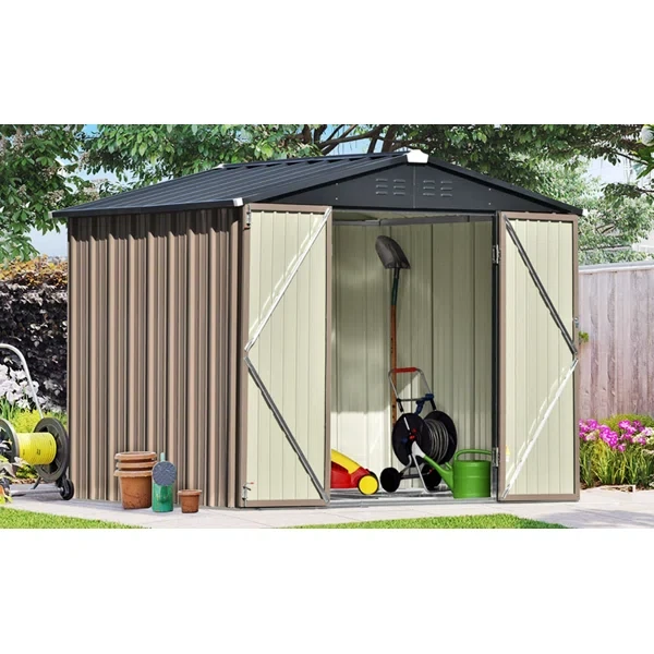 8 ft. W x 6 ft. D Metal Storage Shed