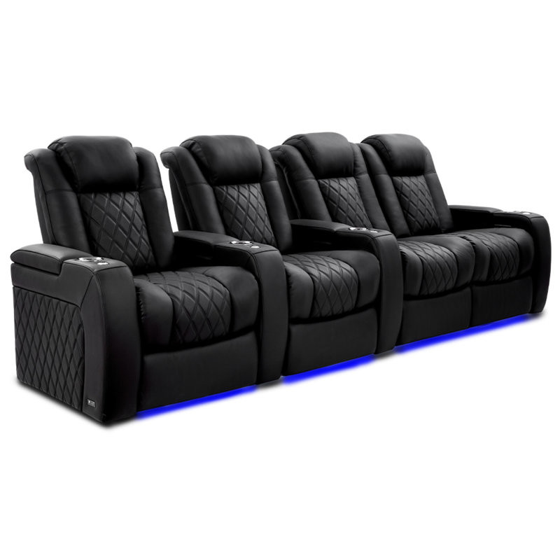 Leather Home Theater Seating with Cup Holder