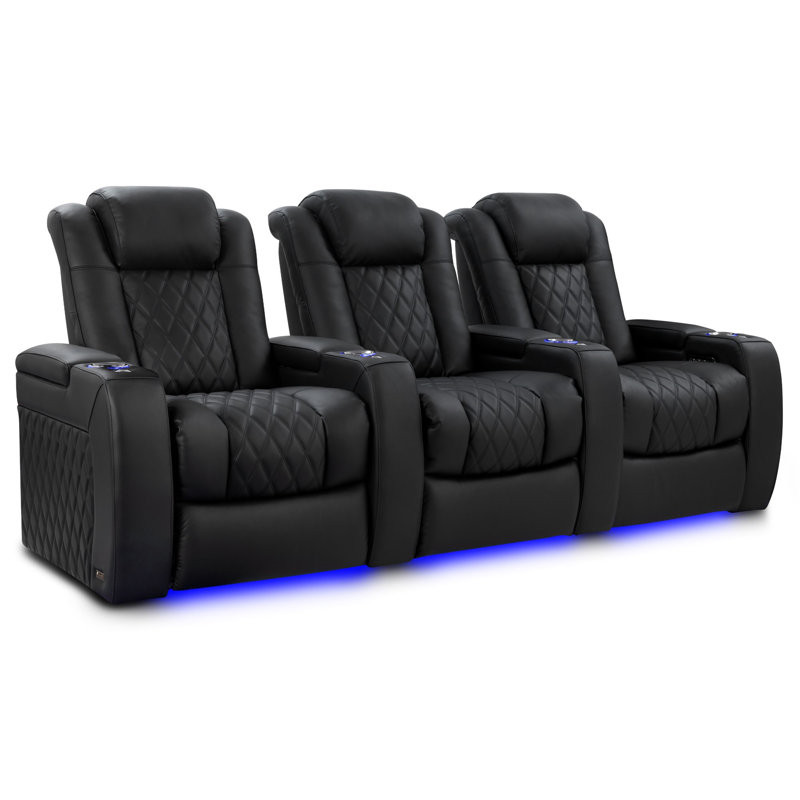 Leather Home Theater Seating with Cup Holder