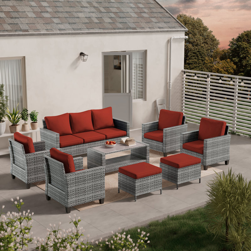 Delreal 7 - Person Outdoor Seating Group with Cushions