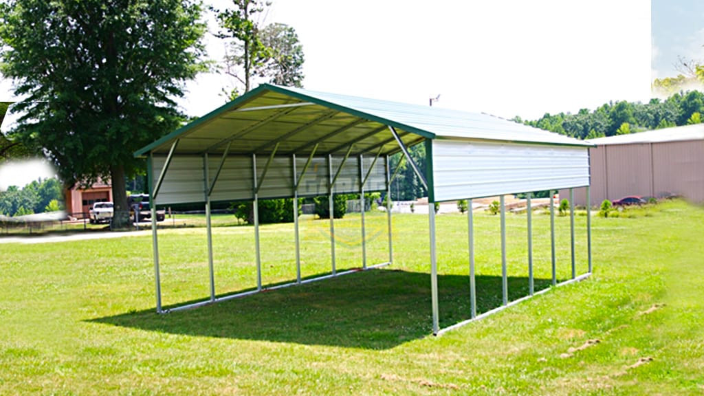 Metal Garage 12'x31' Boxed Eave Carport