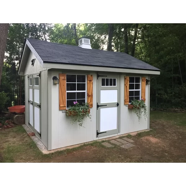 Riverside 10 ft. W x 12 ft. D Wood Storage Shed