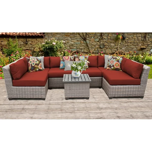 Amjad 7 - Person Outdoor Seating Group with Cushions