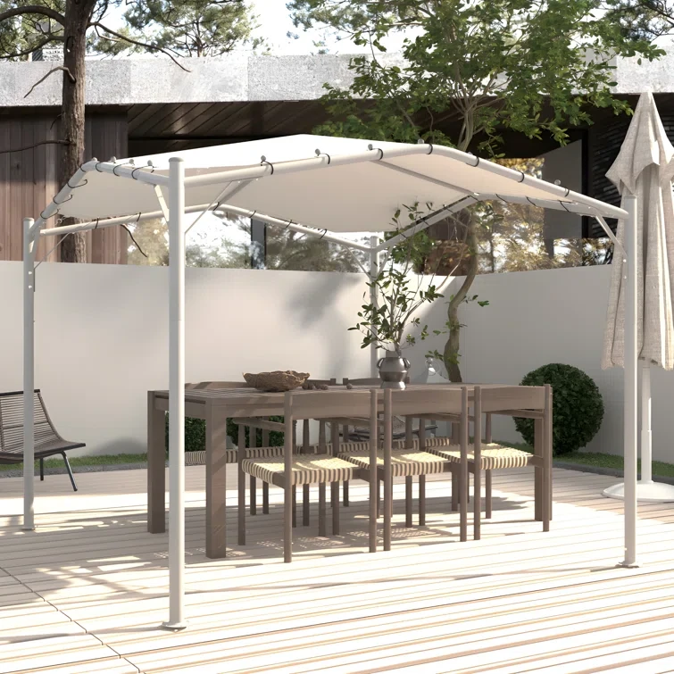 11 ft. W x 8.8 ft. Metal Pergola With Canopy