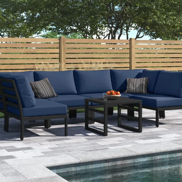 Analyssia 4 - Person Outdoor Seating Group with Cushions