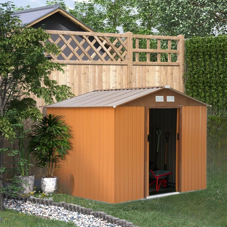 9 ft. W x 6 ft. D Metal Storage Shed