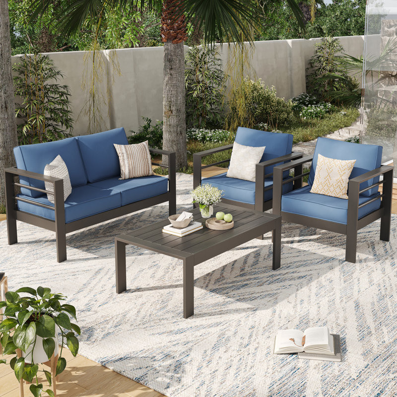 4 - Person Outdoor Seating Group with Cushions