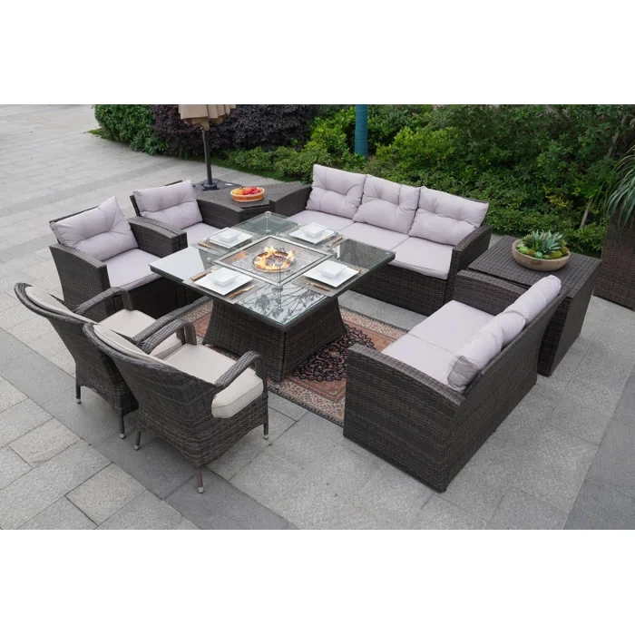 Alide 8 - Person Outdoor Seating Group with Cushions