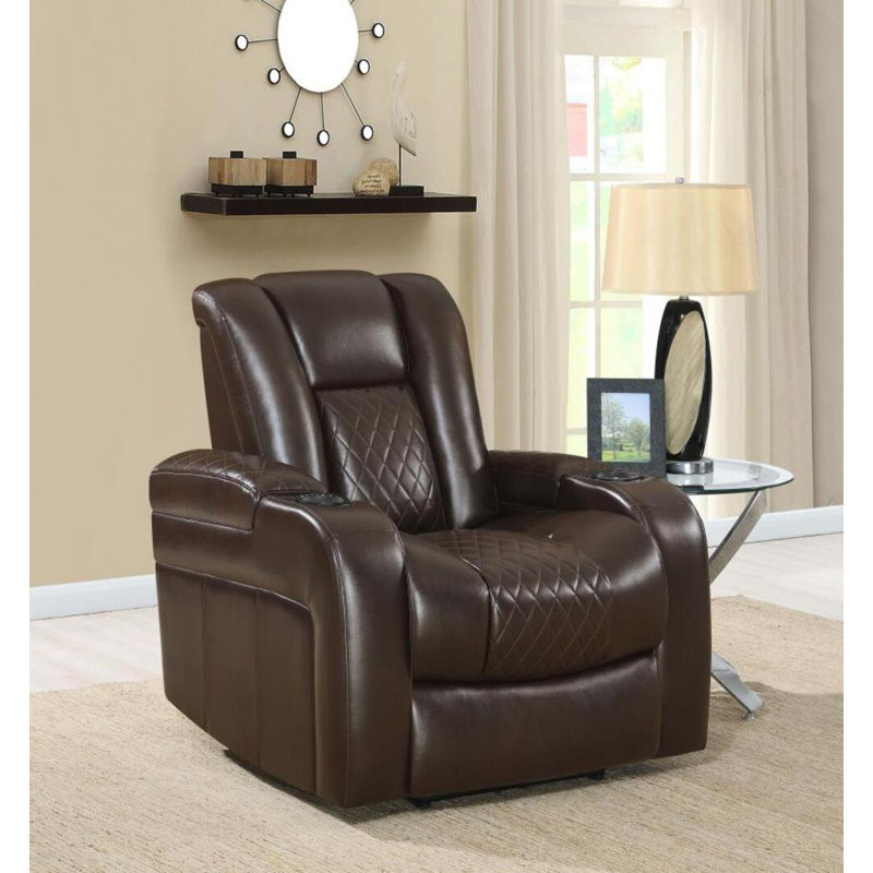 Mcneil Faux Leather Power Reclining Home Theater Seat